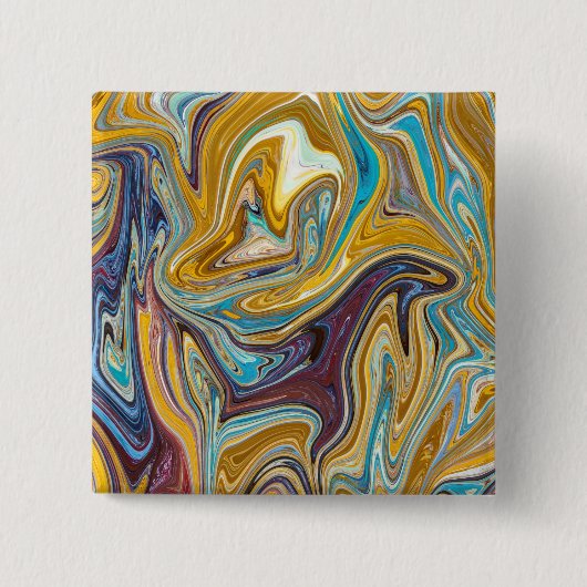 シームレスな抽象芸術パターン 缶バッジ (正面)