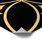 シームレスな抽象芸術フローラル模様。ヴィンテージ背景 ポスター (角)