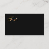 シームレスな抽象芸術フローラ花ブラックグリーンカラー 名刺 (裏面)