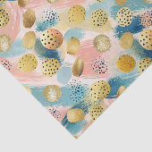 シームレスな抽象芸術ブラシストロークと金ゴールド形状パターン 薄葉紙 (詳細)