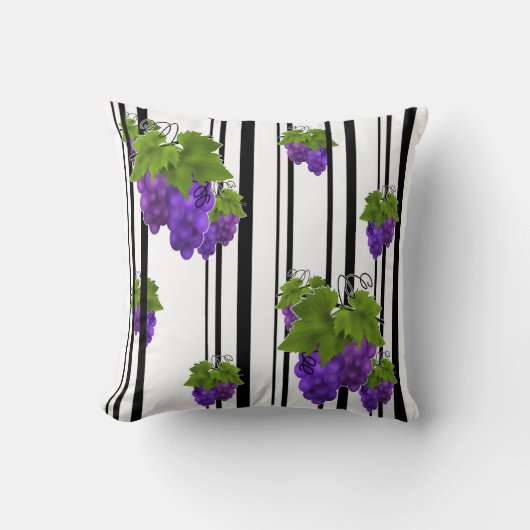 シームレスな抽象芸術マンガのグレープフルーツストライプのライン クッション (正面)