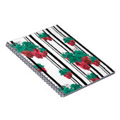 シームレスな抽象芸術マンガのグレープフルーツストライプのライン ノートブック (右側)