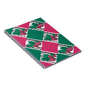 シームレスな抽象芸術マンガのグレープフルーツストライプのライン ノートブック (右側)