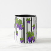 シームレスな抽象芸術マンガのグレープフルーツストライプのライン マグカップ (中央)