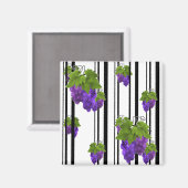 シームレスな抽象芸術マンガのグレープフルーツストライプのライン マグネット (正面/裏面)