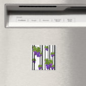 シームレスな抽象芸術マンガのグレープフルーツストライプのライン マグネット (インサイチュ (食洗機))