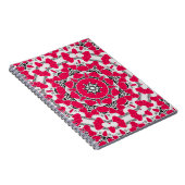 シームレスな抽象芸術マンダラハートは明るい丸いオーナ ノートブック (右側)