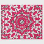 シームレスな抽象芸術マンダラハートは明るい丸いオーナ ラッピングペーパー (フラット)