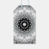 シームレスな抽象芸術マンダララウンドカリドスコップ ギフトタグ (正面)