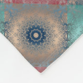 シームレスな抽象芸術マンダラ丸kaledosco フリースブランケット (角)