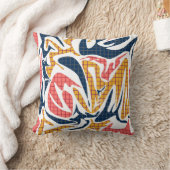 シームレスな抽象芸術メンフィスモダンスクールパターンwh クッション (ブランケット)