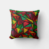 シームレスな抽象芸術モダン幾何学的形状の三角形 クッション (正面)