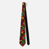 シームレスな抽象芸術モダン幾何学的形状の三角形 ネクタイ (正面)