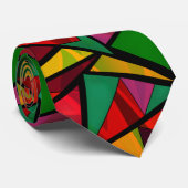 シームレスな抽象芸術モダン幾何学的形状の三角形 ネクタイ (ロール)