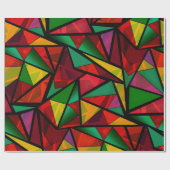 シームレスな抽象芸術モダン幾何学的形状の三角形 ラッピングペーパー (フラット)