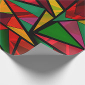 シームレスな抽象芸術モダン幾何学的形状の三角形 ラッピングペーパー (角)