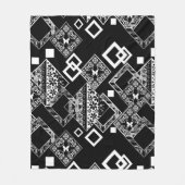 シームレスな抽象芸術モダン装飾デコールパターン フリースブランケット (正面)