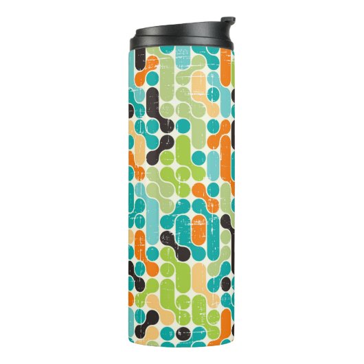 シームレスな抽象芸術レトロ幾何学模様 タンブラー (回転左)