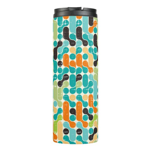 シームレスな抽象芸術レトロ幾何学模様 タンブラー (裏面)