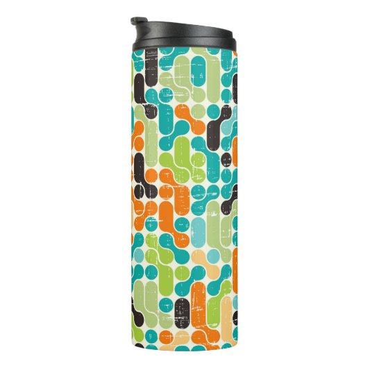 シームレスな抽象芸術レトロ幾何学模様 タンブラー (回転右)