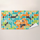 シームレスな抽象芸術レトロ幾何学模様 バスタオル (バスタオル)