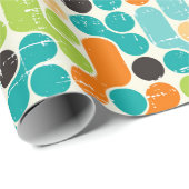 シームレスな抽象芸術レトロ幾何学模様 ラッピングペーパー (ロールコーナー)