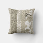 シームレスな抽象芸術レースのレトロヴィンテージベージュバラf クッション (裏面)