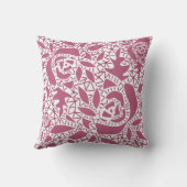 シームレスな抽象芸術レースロマンチックなレトロヴィンテージピンク クッション (裏面)