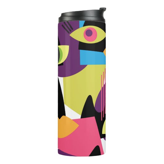 シームレスな抽象芸術ヴィンテージパターンと抽象芸術sh タンブラー (回転左)