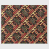 シームレスな抽象芸術ヴィンテージレトロなアフリカインディアンリール ラッピングペーパー (フラット)