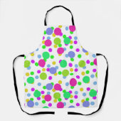 シームレスな抽象芸術円おもしろい紙吹雪ドット明るい エプロン (正面)