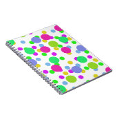 シームレスな抽象芸術円丸ドット紙吹雪ブリッジ ノートブック (右側)