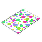 シームレスな抽象芸術円丸ドット紙吹雪ブリッジ ノートブック (左側)