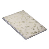 シームレスな抽象芸術小レトロヴィンテージベージュの花 ノートブック (右側)