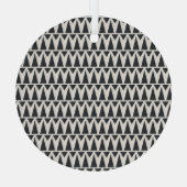 シームレスな抽象芸術幾何モダンパターン ガラスオーナメント (裏面)