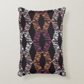 シームレスな抽象芸術幾何学的パターン。ストリップ。茂斎 アクセントクッション (正面(垂直))