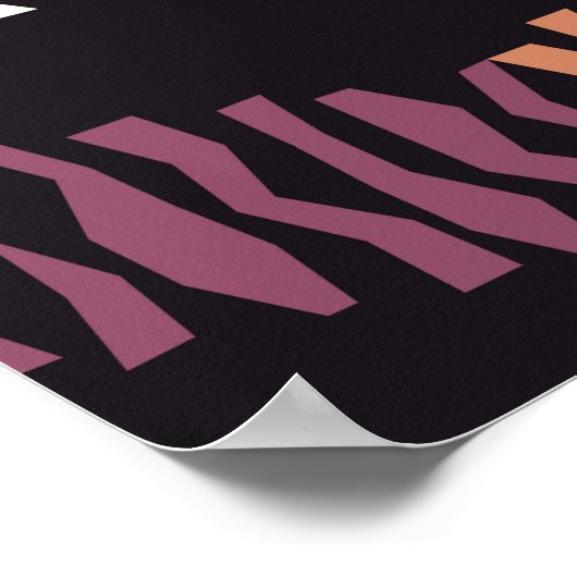 シームレスな抽象芸術幾何学的パターン。ストリップ。茂斎 ポスター (角)