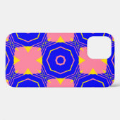 シームレスな抽象芸術幾何学的フローラパターン要約 Case-Mate iPhoneケース (裏面 (横))