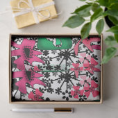 シームレスな抽象芸術漫画かわいい花フローラleav 薄葉紙 (ギフト)