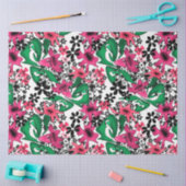 シームレスな抽象芸術漫画かわいい花フローラleav 薄葉紙 (クラフト)