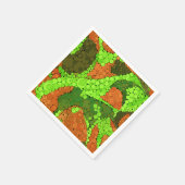 シームレスな抽象芸術点の点が緑色の円b スタンダードカクテルナプキン (角)