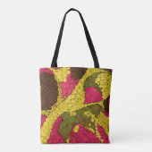 シームレスな抽象芸術点の点の丸が黄色 トートバッグ (裏面)