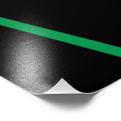 シームレスな抽象芸術緑と白の線（黒） フォトプリント            (角)