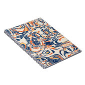 シームレスな抽象芸術線の図形パターン。高品質 ノートブック (右側)