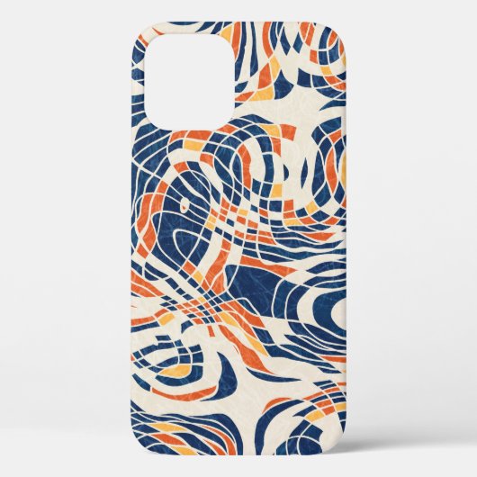 シームレスな抽象芸術線の図形パターン。高品質 Case-Mate iPhoneケース (裏面)