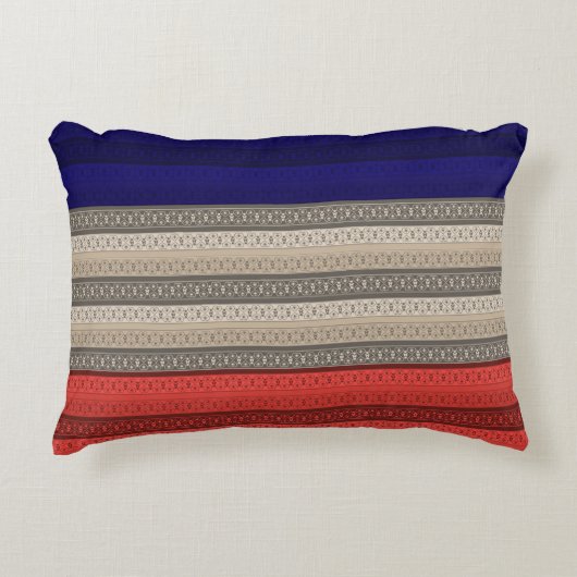 シームレスな抽象芸術装飾デコのレトロヴィンテージ アクセントクッション (正面)