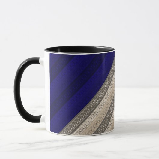 シームレスな抽象芸術装飾デコのレトロヴィンテージ マグカップ (左)