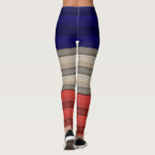 シームレスな抽象芸術装飾デコのレトロヴィンテージ レギンス (裏面)