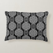シームレスな抽象芸術装飾モダン用デコールブラックwh アクセントクッション (裏面)