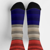 シームレスな抽象芸術装飾用デコ – レトロヴィンテージ ソックス (上部)